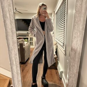 Missguided faux fur longline jacket size medium